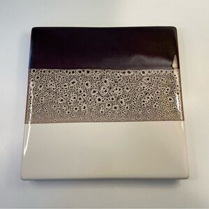 Vintage Pier 1 Ceramic Hand Painted Stoneware Dish Pot Trivet